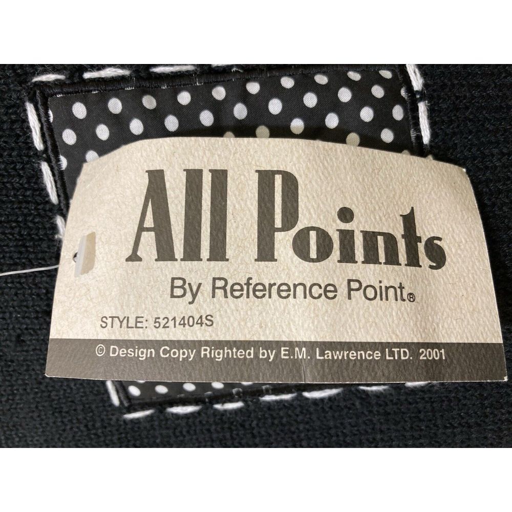 All Points‎ Reference Point Women M Sweater Vest Daisy Flower Embroidery Black - Picture 5 of 9